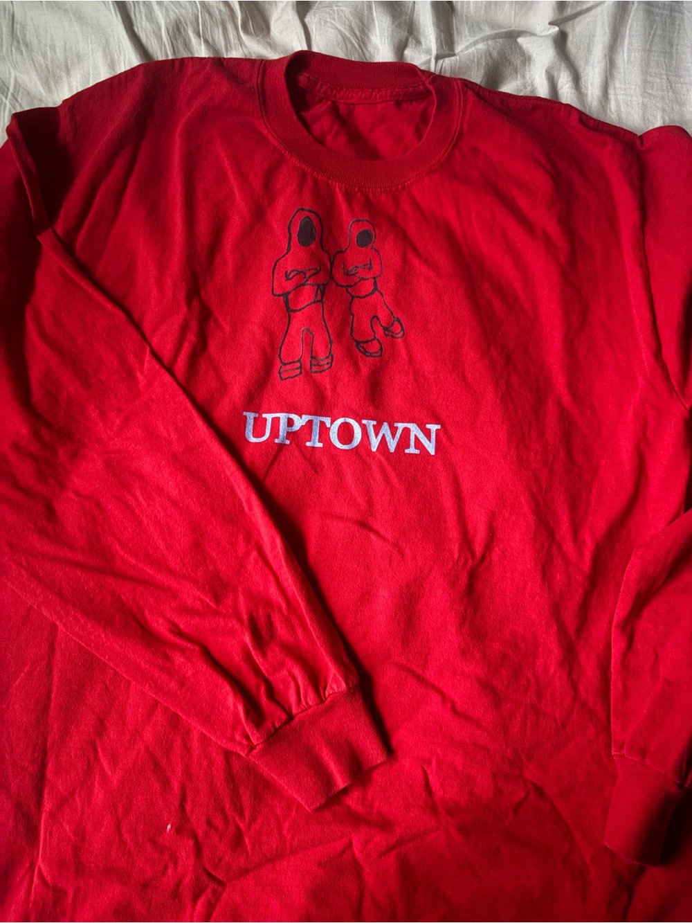 HILLS B Red Crewneck Sweatshirt - Men's Casual Pullover